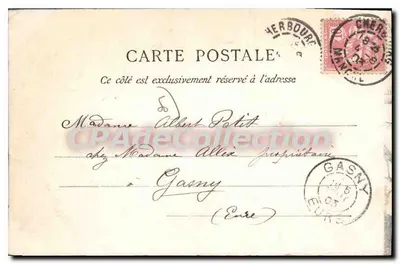 Cherbourg - L'Avant-Port — Normandia — wydawca nieznany, numer serii nieczytelny — Rewers