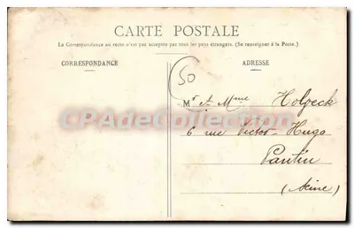 Cherbourg - Vista geral da Cidade e da Baía tirada da Montanha do Roc - Editor P. B. Cherbourg, n° 109 — Verso