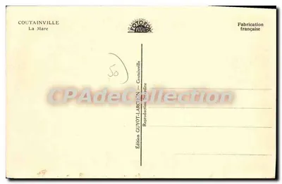 Coutainville — La Mare — Edição GUYOT-LARCHON — Verso