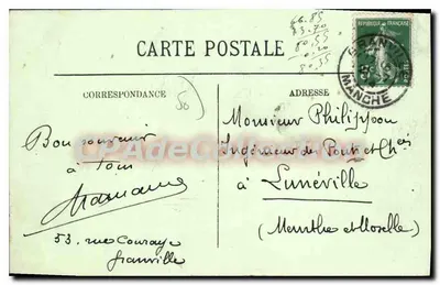 Granville — La Plage Gousset y el Plat vistos desde el Molino de Viento — LL — Reverso