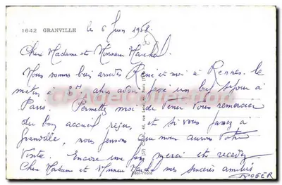Granville — Pamiątka z Granville — n°1642 — Rewers