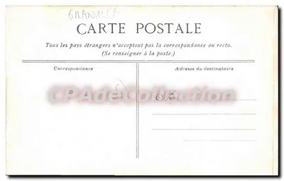Granville — A forma e o porto — Checolat & Thé de la Cie Coloniale — Verso