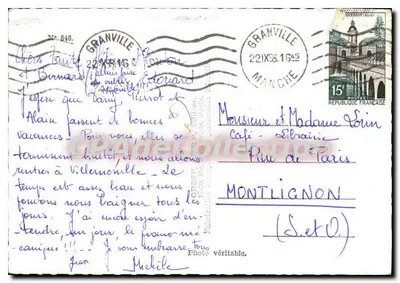 Granville — Lembrete de Granville — Griff — Verso