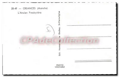 Créances (Manche) — O Velho Presbítero — Edit. Normaries, Le Goubey — Verso