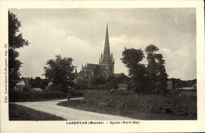 Carentan (Manche) — Igreja (Nordeste) — Edição Lemarchand-Leherpeur, imp.-lib.