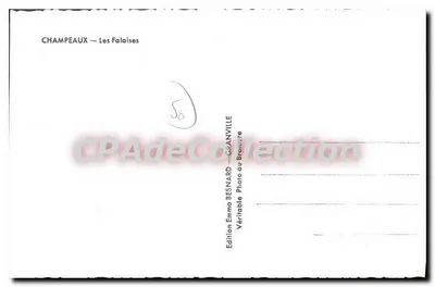 Champeaux — De Kliffen — Uitgave Emma Besnard — Granville — Achterkant