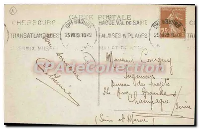 Cerca de Cherbourg — O Castelo de TOURLAVILLE — Collette — Verso