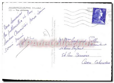 Jullouville-les-Pins (Manche) — Widok z lotu ptaka — Wydawnictwo « ROY » — Rewers