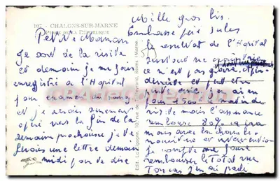 Place de la République — Châlons-sur-Marne — Edit. La Zigogne, n°107 — Verso