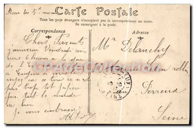 Chalons-sur-Marne — As Novas Casernas — Editor não visível, número de série não visível — Verso