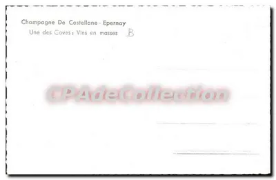 Champagne De Castellane - Epernay — Vinos en masa — Tarjeta postal antigua de Collection — Reverso