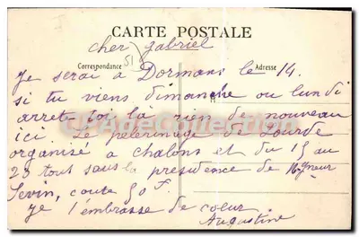Epernay - 31° Dragones - Comedor de Suboficiales y Enfermería — Edición Gautrot, Epernay — Reverso