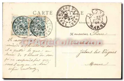 Épernay — Place de l'Hôtel-de-Ville — De Kerk — B. F., PARIJS — Achterkant