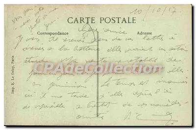 Vitry-le-François — Monumento del Ricordo Francese — Stampa E. Le Delcy, Parigi — Verso