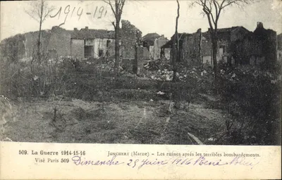 Jonchery (Marne) — As ruínas após os terríveis bombardeios — Visé Paris 509