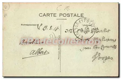 Frignicourt (Marne) — Rue du Coton i Katedra — Zniszczona i spalona 6–12 września 1914 — V. Laporte, Villy-le-Franc — Rewers