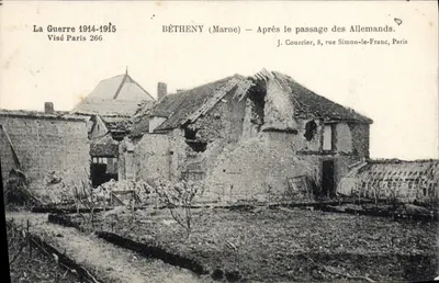 Bétheny (Marne) — Após o passo dos alemães — J. Courcier, 8 rue Simon-le-Franc, Paris