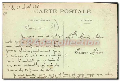 सौअइन (मार्न) — जर्मनों द्वारा नष्ट किया गया इलाका — ला सेंस, 1917 — आई. सी. एच. विसे पेरिस — पीछे