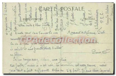Mourmelon-le-Grand — Entrada de la Rue du Génie (Camp de Châlons, Marzo 1919) — Librairie Militaire Guérin — Reverso