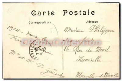 Batalha da Marne — Maurupt (Marne) — Ao ir conduzir munições sob o fogo do inimigo — Reprodução proibida — Verso