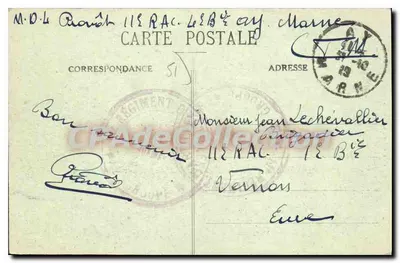 Ay-Champagne (Marne) — Panorama (Visão tirada da Côte) — Fot. G. Franjou, Ay - Rep. Interd. — Verso
