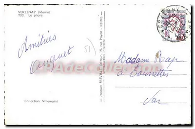 Verzenay (Marne) — O farol — Jacques Freyville, editor, n° 51 — Verso