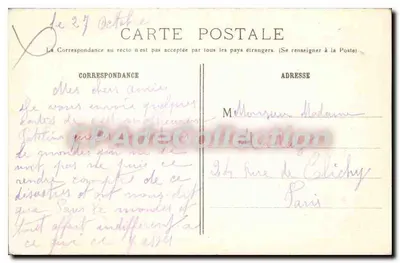 A Igreja de Montceaux (Marne) — bombardeada pelos alemães — A. R. Paris, n° 477 — Verso