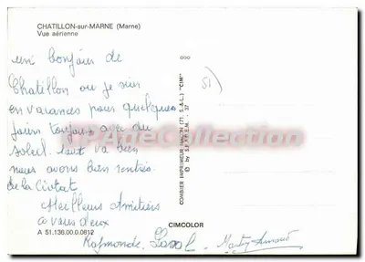 Chatillon-sur-Marne — Vista aérea — Editor Macon (71) S.A.E.M. "CIM" — Reverso