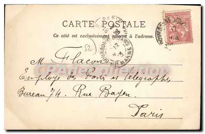 Bourbonne-les-Bains — Grands Hôtels — Dufey-Faron, uitgever — Achterkant