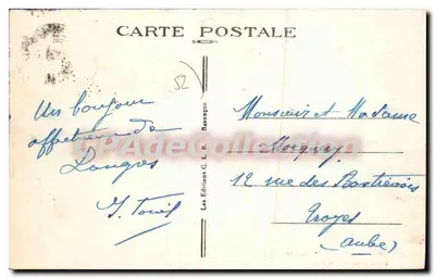 Langres (Haute-Marne) — Wnętrze katedry — Wydawca Benagor, nr 25088 — Rewers