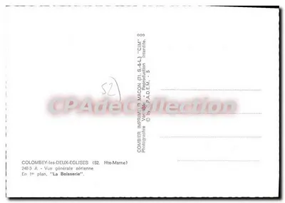 Colombey-les-Deux-Églises — Vista generale aerea, La Boisserie — Editore Macon — Verso