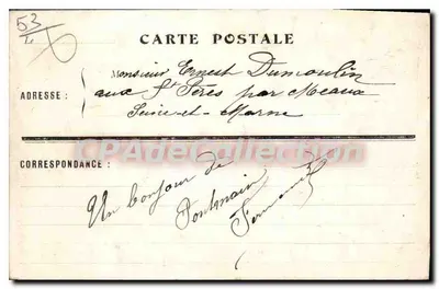 Czterej widzowie — wydarzenie w Pontmain — Faunetier, Plac Parvis, Pontmain (Mayenne) — Rewers