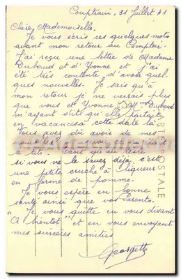 Couptrain (Mayenne) — Margens da Mayenne — Combier MP. NACO 4 — Verso