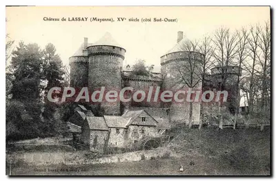Castelo de LASSAY (Mayenne), XVᵉ século (lado Sul-Oeste) — Grande castelo de Lassay, editor desconhecido