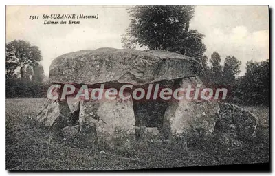 Ste-Suzanne (Mayenne) — Dolmen dos Erveos — Paye-Légaré, editor, Sillé-le-Guillaume (Sarthe)