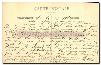 Lunéville - El Cementerio de los Soldados muertos por la Patria — La Guerra de 1914 — Reverso