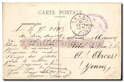 Lunéville - Rue Castara - Grupo de casas incendiadas por los alemanes el 25 de agosto de 1914 — Quantin, lit. & edito Cliché Dirler — Reverso