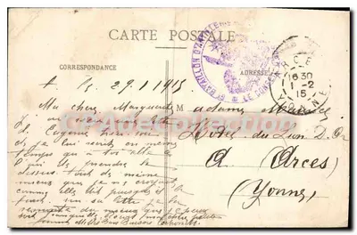 Lunéville - Plaza de los Carmelitas - Casa Lafarge y Cie y Bonnetería Worms incendiadas por los alemanes el 25 de agosto de 1914 — Reverso