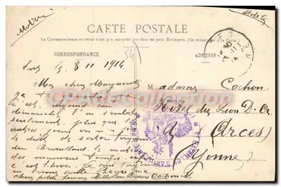 TOUL - Quartel do 39º de Artilharia — Maison des Magasins Réunis, editor, Toul — Verso