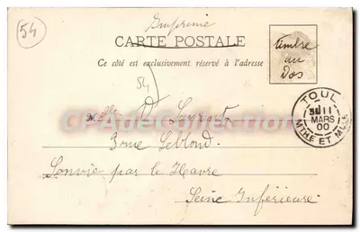 Hôtel de Ville de Toul — vue panoramique — Imp. Lamontagne, Toul — Verso