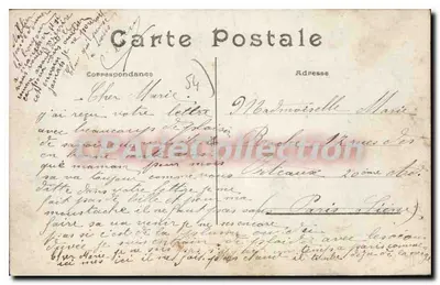 Uma Pensão de Toul — cartão postal decorativo com colagem de fotos de locais — Foto — Verso