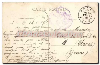 Remainviller — La iglesia, vista interior — La guerra en Lorena en 1914 — Reverso