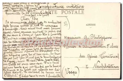 Rehainviller - O Cemitério, onde os Franceses se refugiaram — A Guerra na Lorena em 1914 — Edição Sannon, 108, Lunéville — Verso