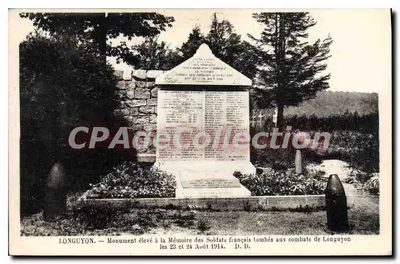 Longuyon — Monument erguido em Memória dos Soldados Franceses Caídos nos Combates de 23 e 24 de Agosto de 1914 — D. D.