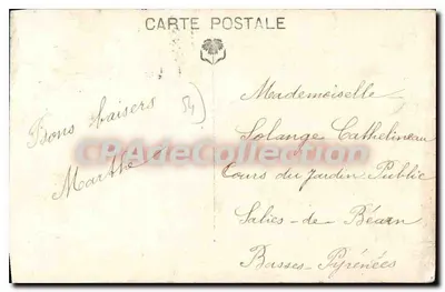 Bayon : Katedra — widok katedry otoczonej drzewami — wydawca nieznany — Rewers