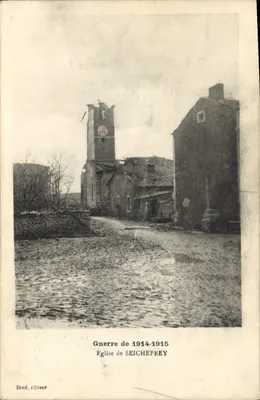 Igreja de Seicheprey — Danos da guerra 1914-1915 — Brod, editor