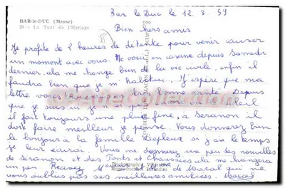 Bar-le-Duc — A Torre da Horiège — Fotografia Cim — Verso