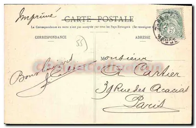 Bar-le-Duc - Monumento a Pierre e Ernest Michaux, inventores do velocípede — Livraria A. Laurent, Bar-le-Duc, n°14 — Verso