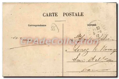 LIGNY-en-BARROIS - Torre e margens do Ornain em torno de 1850 — Mlle Laurent, livreira — Verso