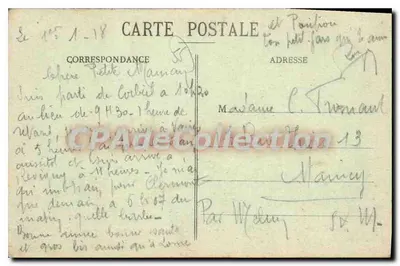 Revigny (Meuse) — Hotel de Ville antes e depois do bombardeio de 6 a 12 de Setembro de 1914 — Humbert, foto-edição, St-Dié — Verso